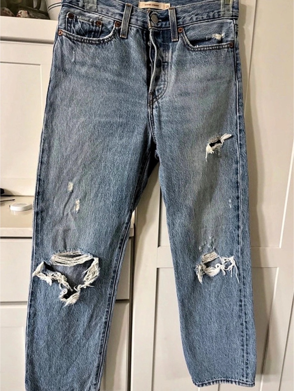 Levi's Wedgie Straight Jeans Blue Waist 25